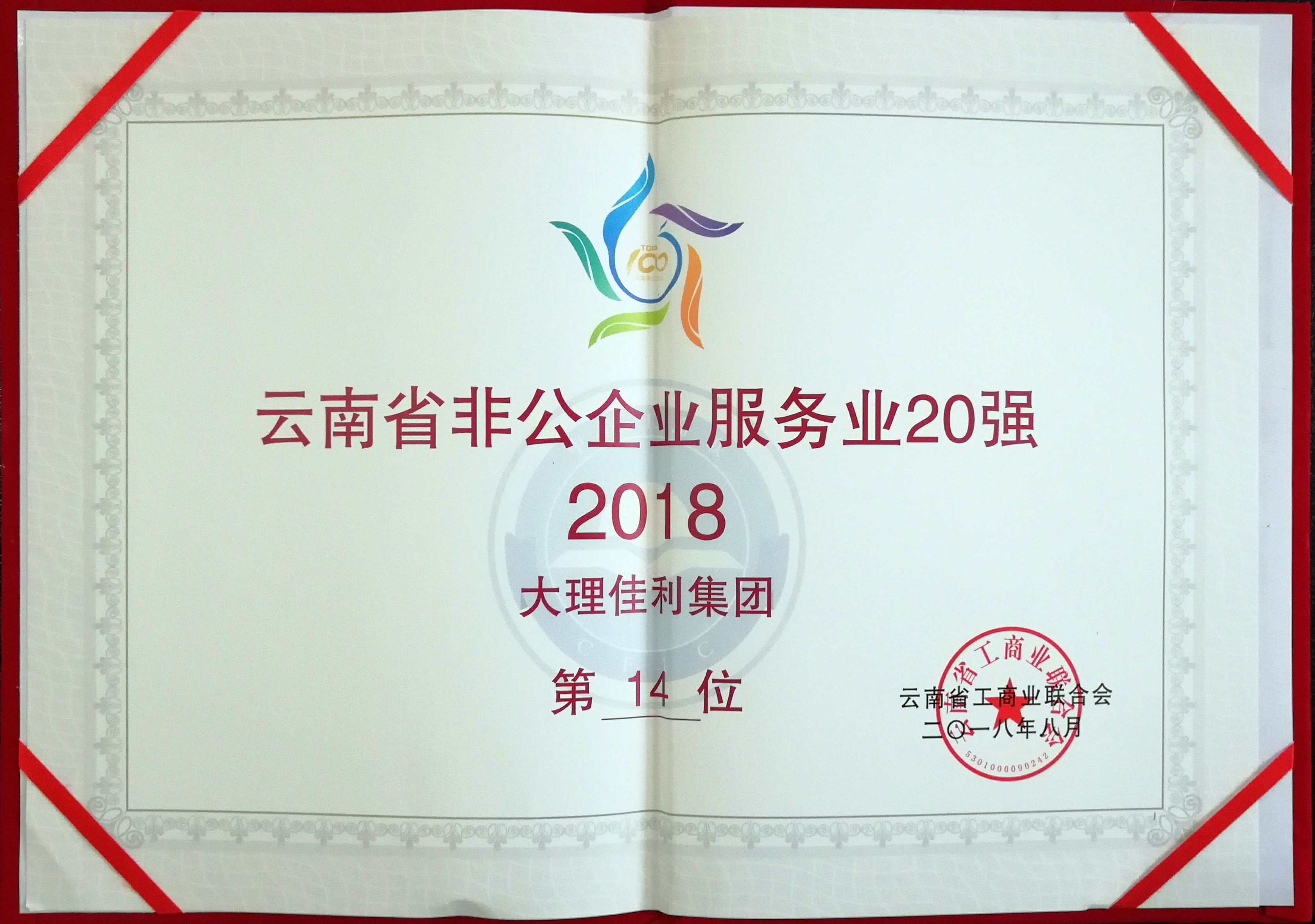 2018非公企业服务业20强