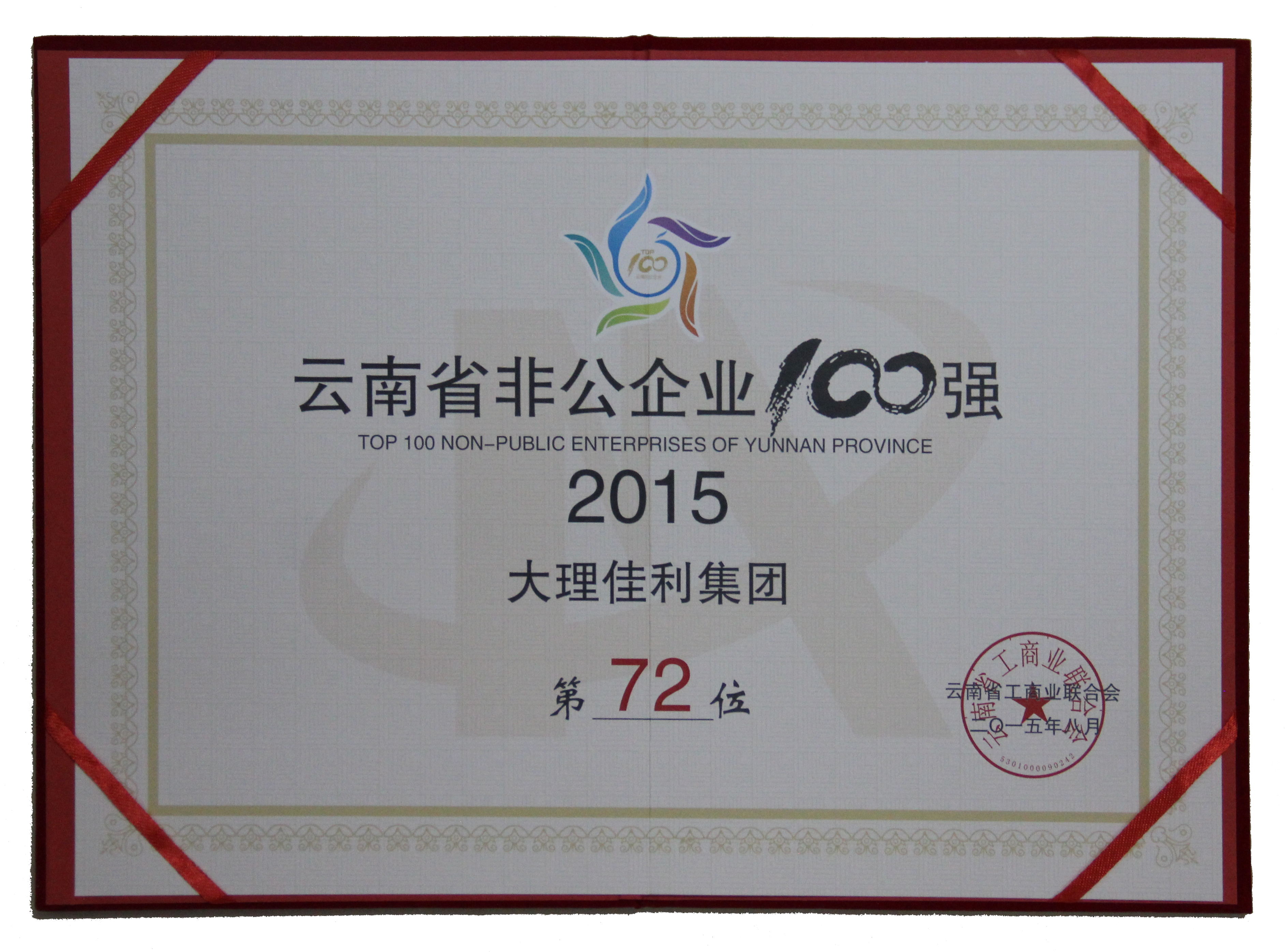 2015非公企业100强